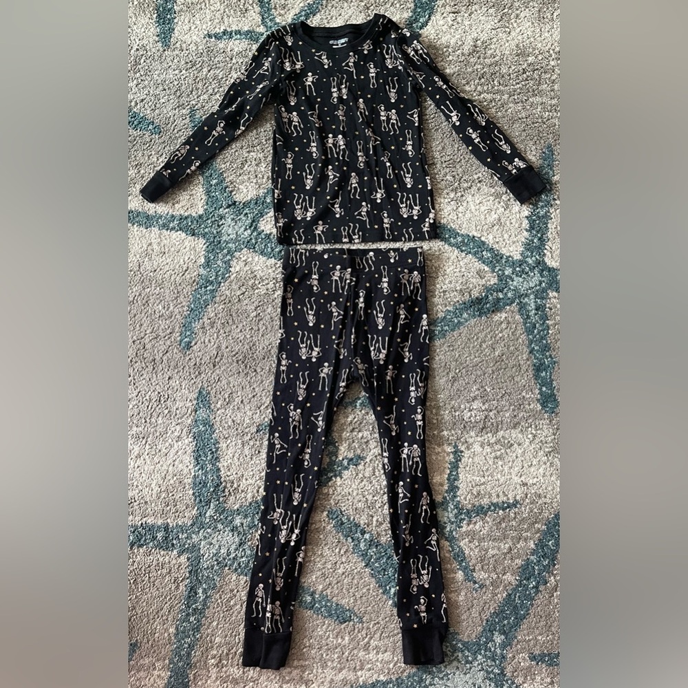 Old Navy Black Skeleton Print Pajama Set